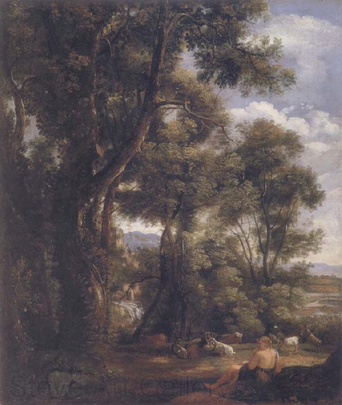 John Constable Landscape with goatherd and goats after Claude 1823